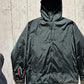 FW1999 Grey/ Green Hooded Snap Down Lightly Padded Minimal Jacket (~M~)