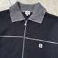 Early 2000s Black Zip Up Polo Knit Cardigan (M~L)