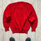 80s Maillaparty Red Submariner Style Henley Collar Knit Jumper  (S~M)