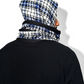 Blue Plaid / Black Reversible Scood Harf (OS)