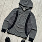 2009 Exaggerated Kangaroo Looped Ribbing Panelled Hoody  (S)