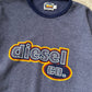 90s Stroke Logo Heather Blue Lightweight Jumper (L~ XL)