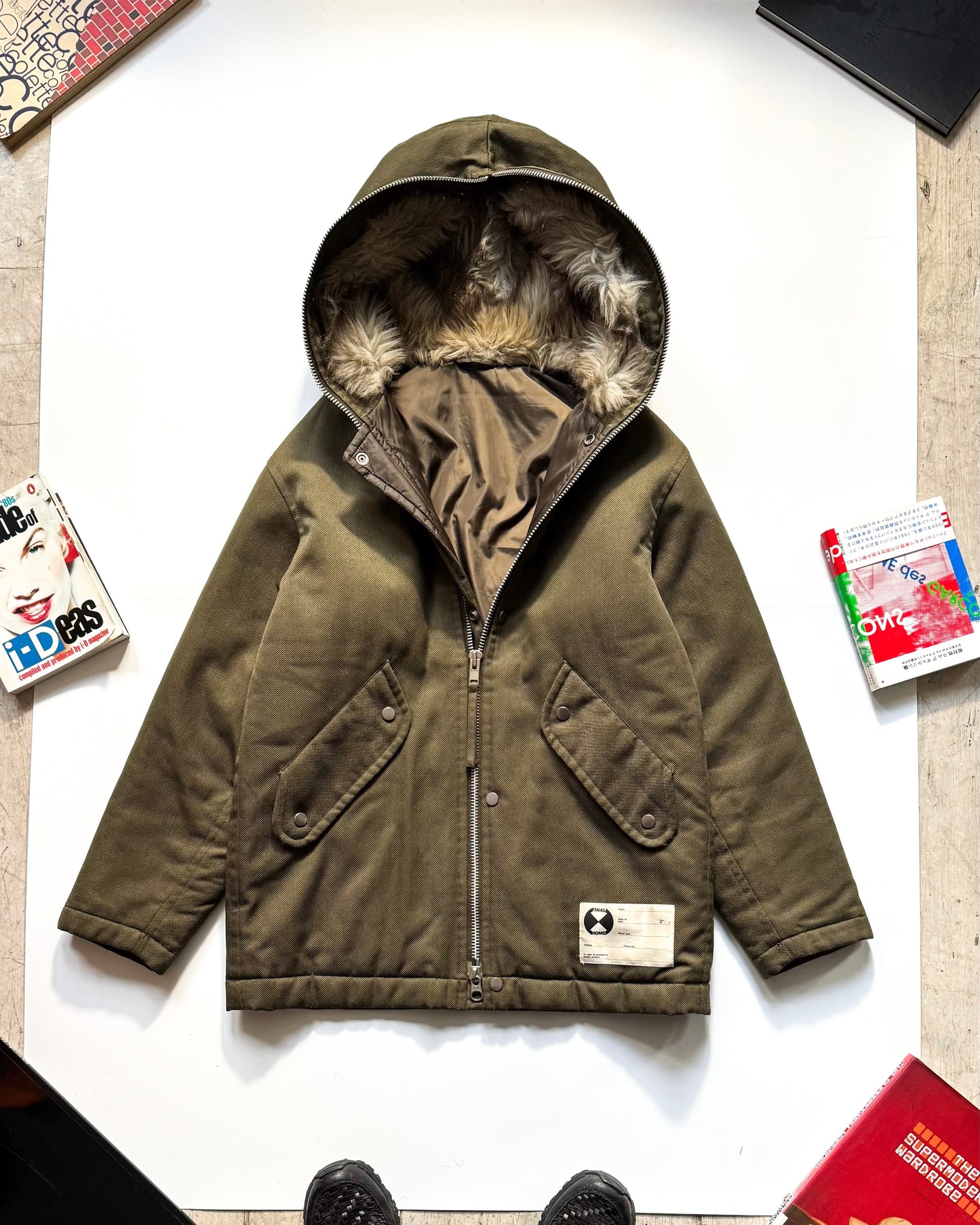 Spring 2000 Faux Fur  Face Full Zip Parka Jacket (~M~)