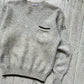 80s Speckled Sleeve Logo Knit Jumper  (~M~)