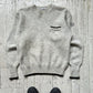 80s Speckled Sleeve Logo Knit Jumper  (~M~)