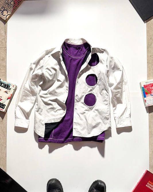 2010s Cutout Panel  White Shirt (M~L)