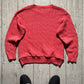 90s Bright Coral Cable Knit Jumper (~M~)