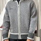 2000s Cold Grey  Zip Up Knit (M~L)