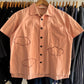 Peach Cloud Cutout Button Up Shirt  (~M~)
