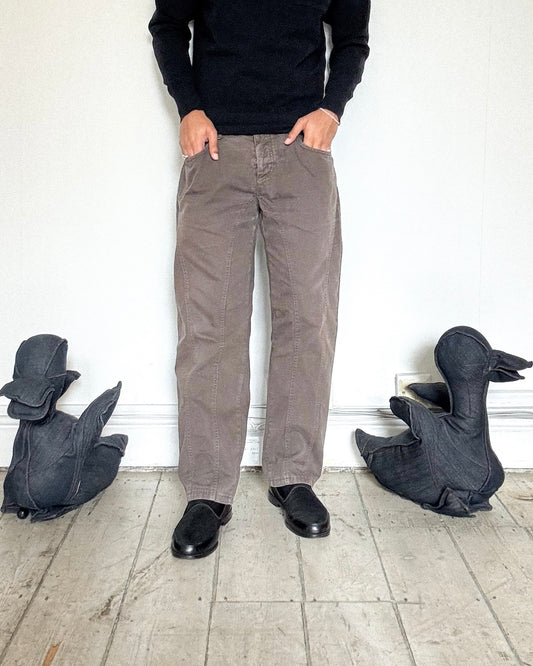 2000s Panelled Khaki Trousers (32~34S)