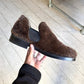 Brown Faux Fur Low Boots (JP28 / UK9)