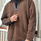 2000s Brown Panelled Quarter Zip Pullover (~ M~)