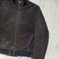 Brown Cord Contrast Navy Pocket Ribbed Trim Jacket (~L~)