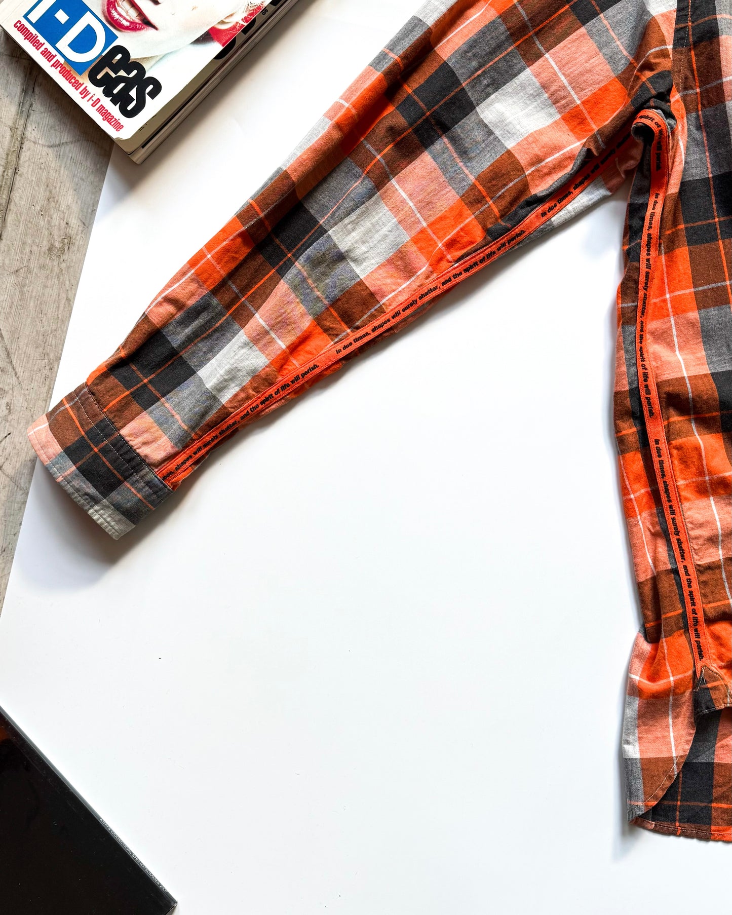 1999 Orange Plaid  Parasite Pocket Button Up Shirt (~L~)