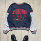 80s Intrepid Fighter Pilot Graphic Contrast Stripe Ribbed Jumper (~M~)