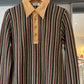 Early 2000s Stripe Knit Button Up Jumper  (~M~)