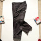 90s  Brown Tonal Striped Asymmetrical Back Zip Cargo Pants (30~32)