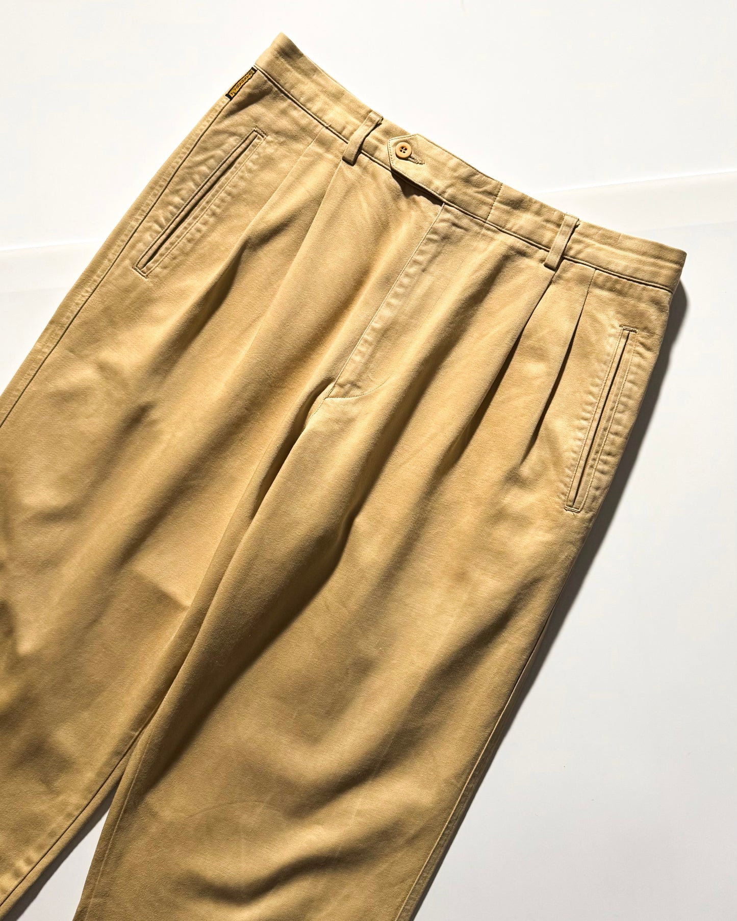 90s Beige Pleated Pants  (34~36)