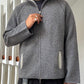 Knit Zip Up with Cutout Style Pockets