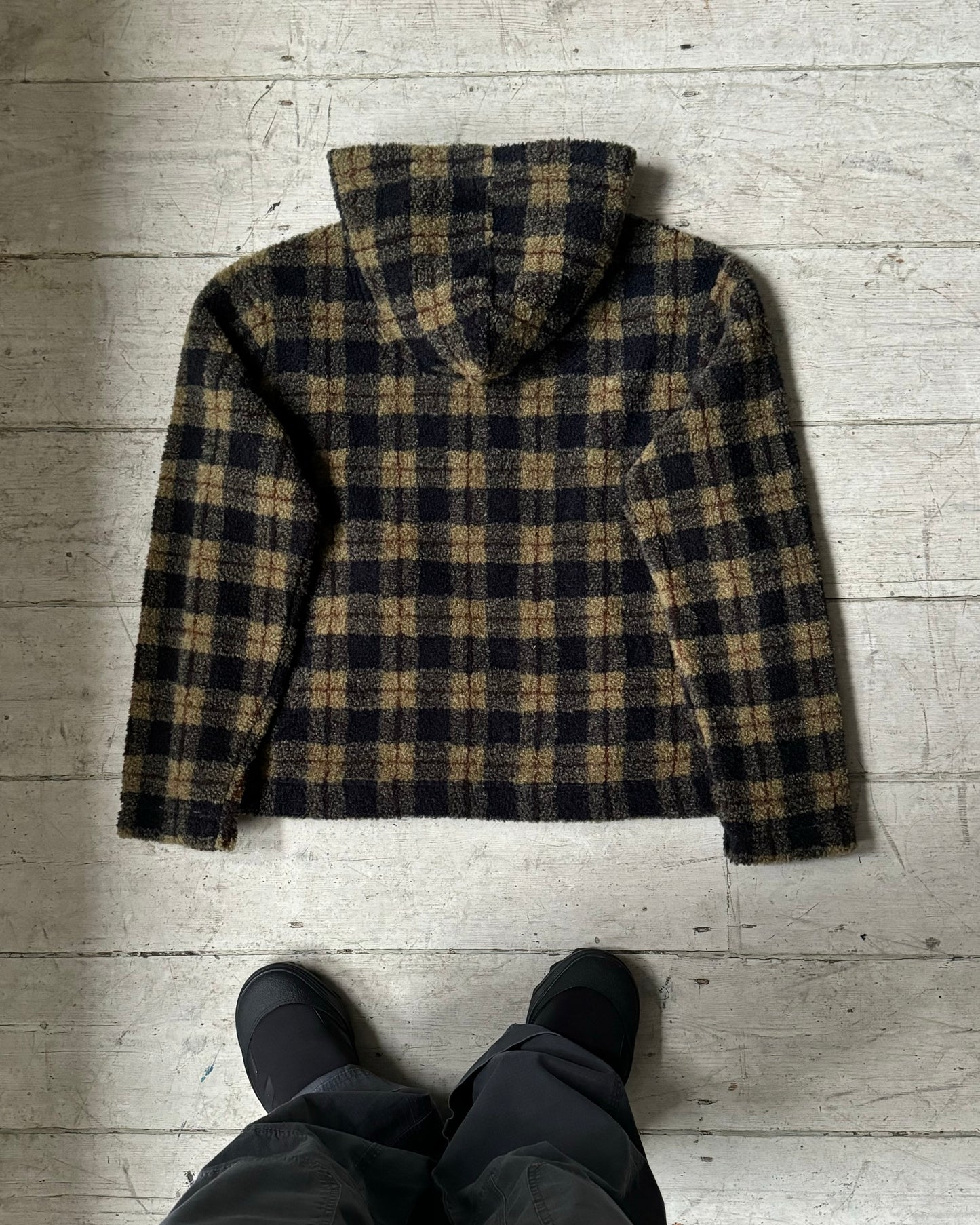 Plaid Fleece Zip Up Jacket (~S~)