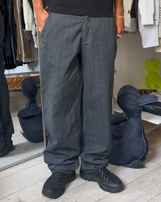 90s Grey Striped Pants  (~32~)