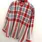 SS1995 Check and Stripe Red Blue Henley Shirt  (~L~)