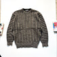 AW86 Grey Vertical Striped Knit Sweater / Jumper (~L~)