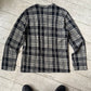 Grey / Black Check Longsleeve Henley Top (~L~)