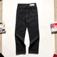 Early 2000s Tonal Jacquard Striped Slim Jeans (28~29)