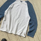 Early 2000s Blue / White Raglan Knit Jumper  (~M~)
