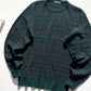 AW82 Grey / Green Striped Knit Sweater / Jumper (~M~)