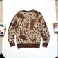 SS89 Layered Brown Beige Organic Pattern Knit Sweater / Jumper (M~L)