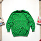 90s Vivid Green Circle Cutout V-neck Knit Jumper (~M~)