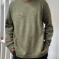 Heather Green Zip Pocket Light Weight Jumper (M~L)