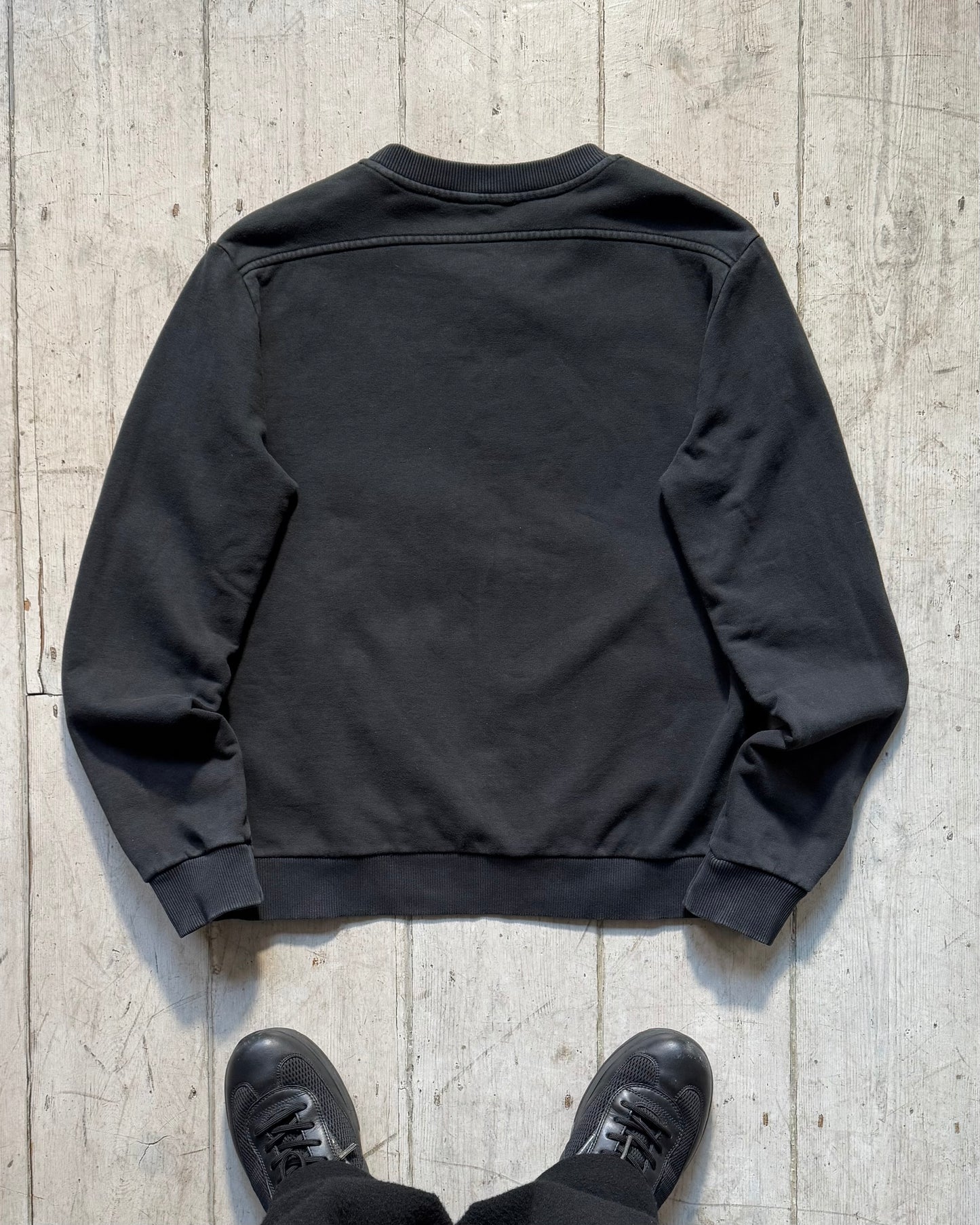 Early 2000s Washed Black Panelled Jumper (~M~)