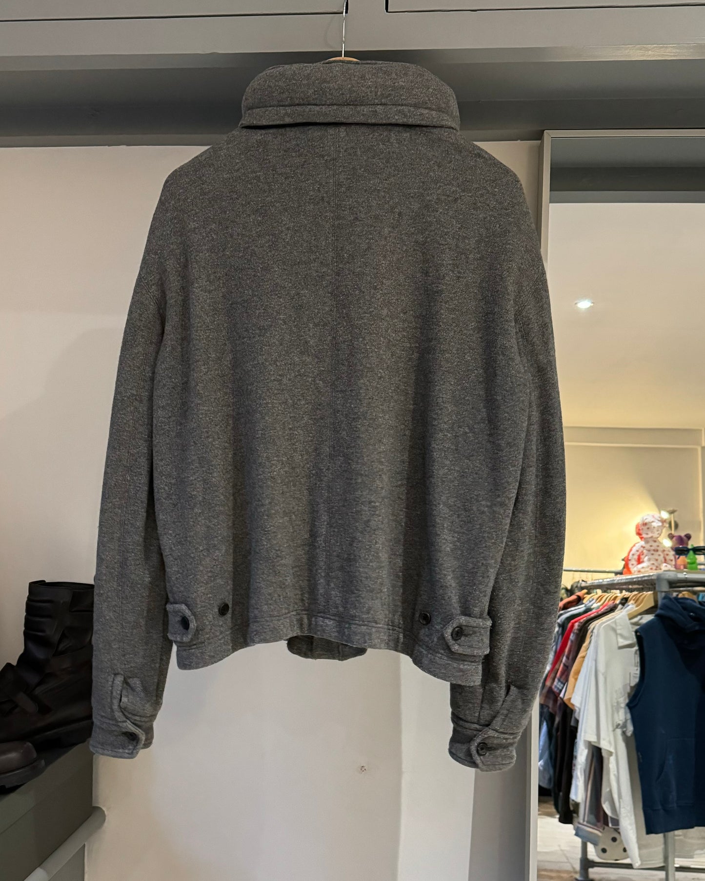 Heather Grey Windbreaker Style  Jacket (L)