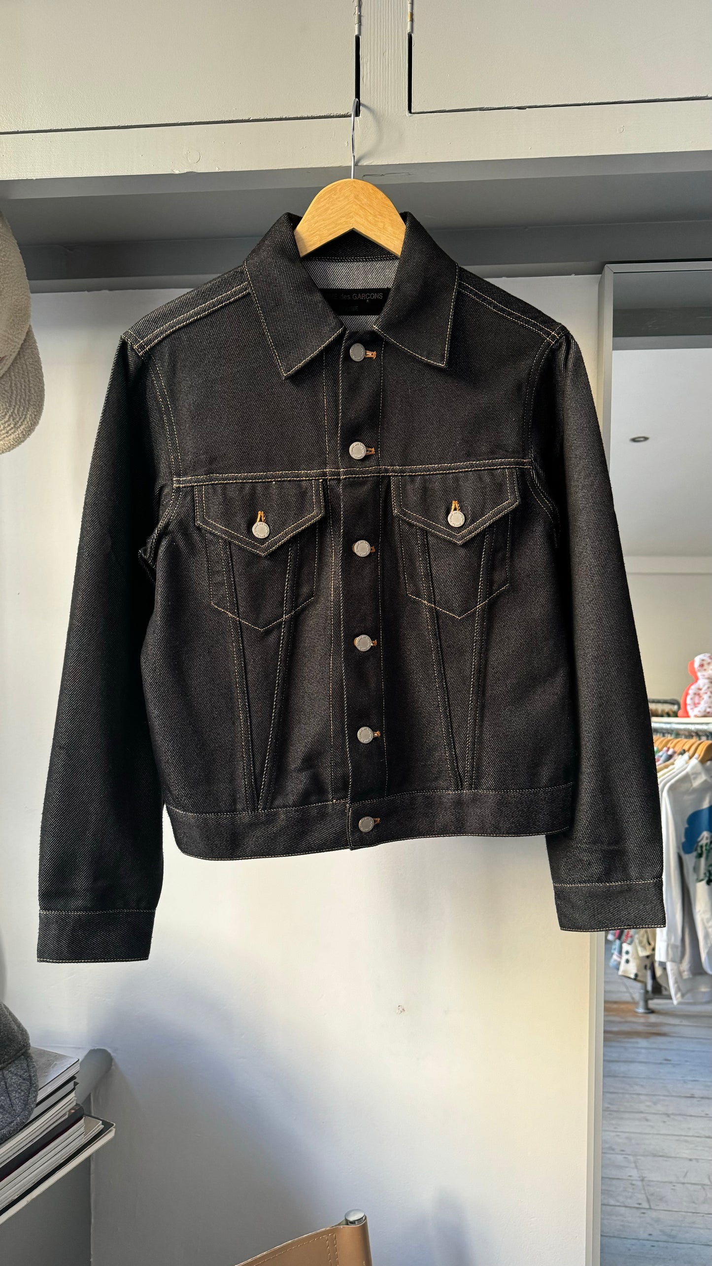 CdG Homme 2001 Supple Denim Knit Trucker Jacket