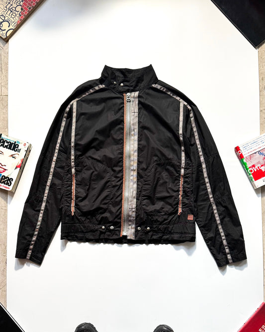 2005  Black Grey Trim Lightweight Moto Jacket (~L~)