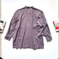 SS1995 Muted Lavender Stroke Style Abstract Stripe Henley Shirt  (S~M)
