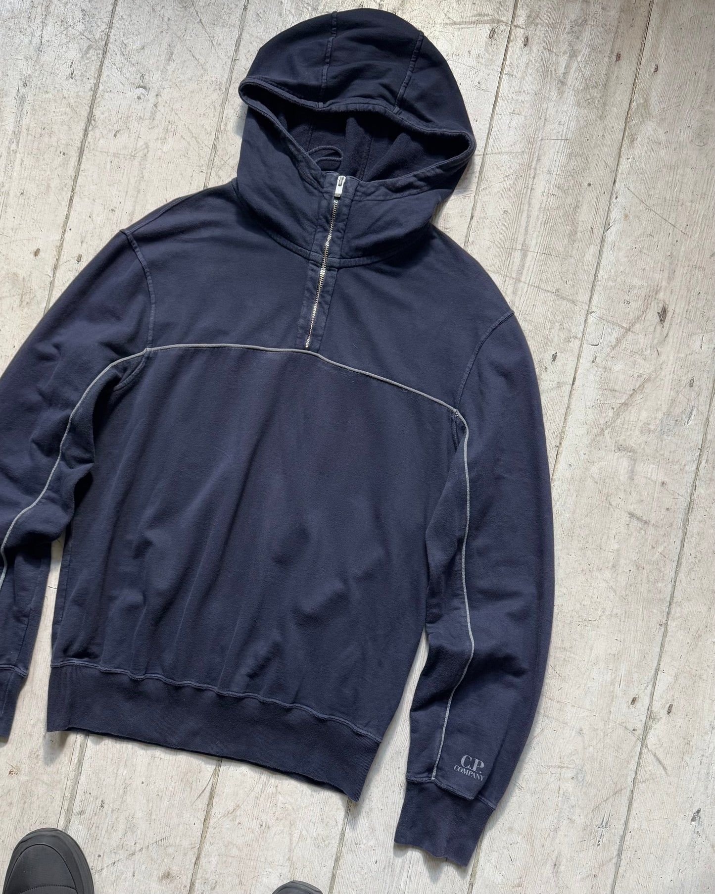 SS07 Navy Piping Hoody (M~L)