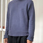SS01 Horizontal Rib  Cold Grey Knit Jumper ( S~M)