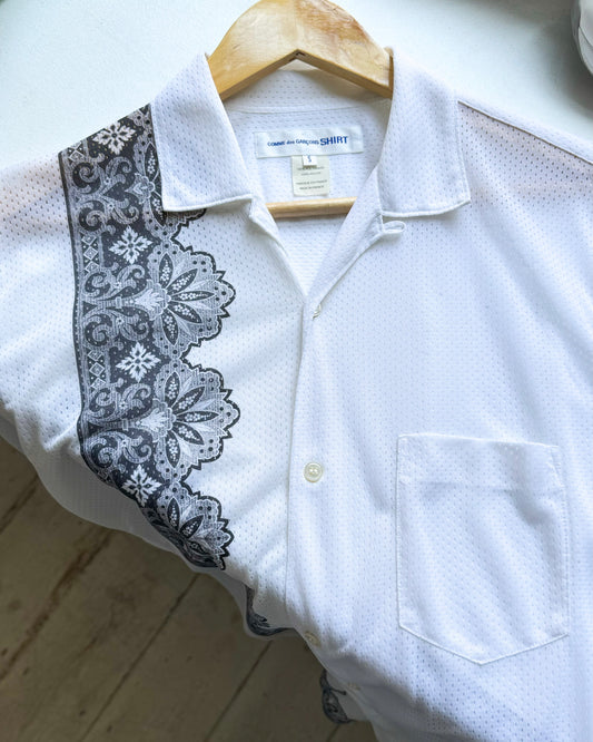 Mesh Printed Paisley Shirt (~M~)