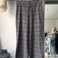 1997 Chambray Blue / Red / Yellow Plaid Pants  (30~31)