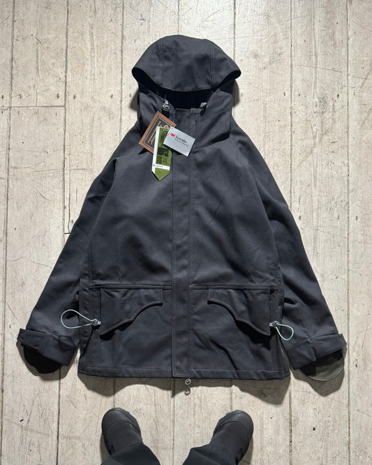 1999 Grey Loro Piana Storm System Wool Side Zip Parka Jacket (~L~)