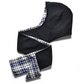 Blue Plaid / Black Reversible Scood Harf (OS)