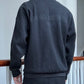 80s Black Tonal Logo Sleeve Piping Jumper (~M~)