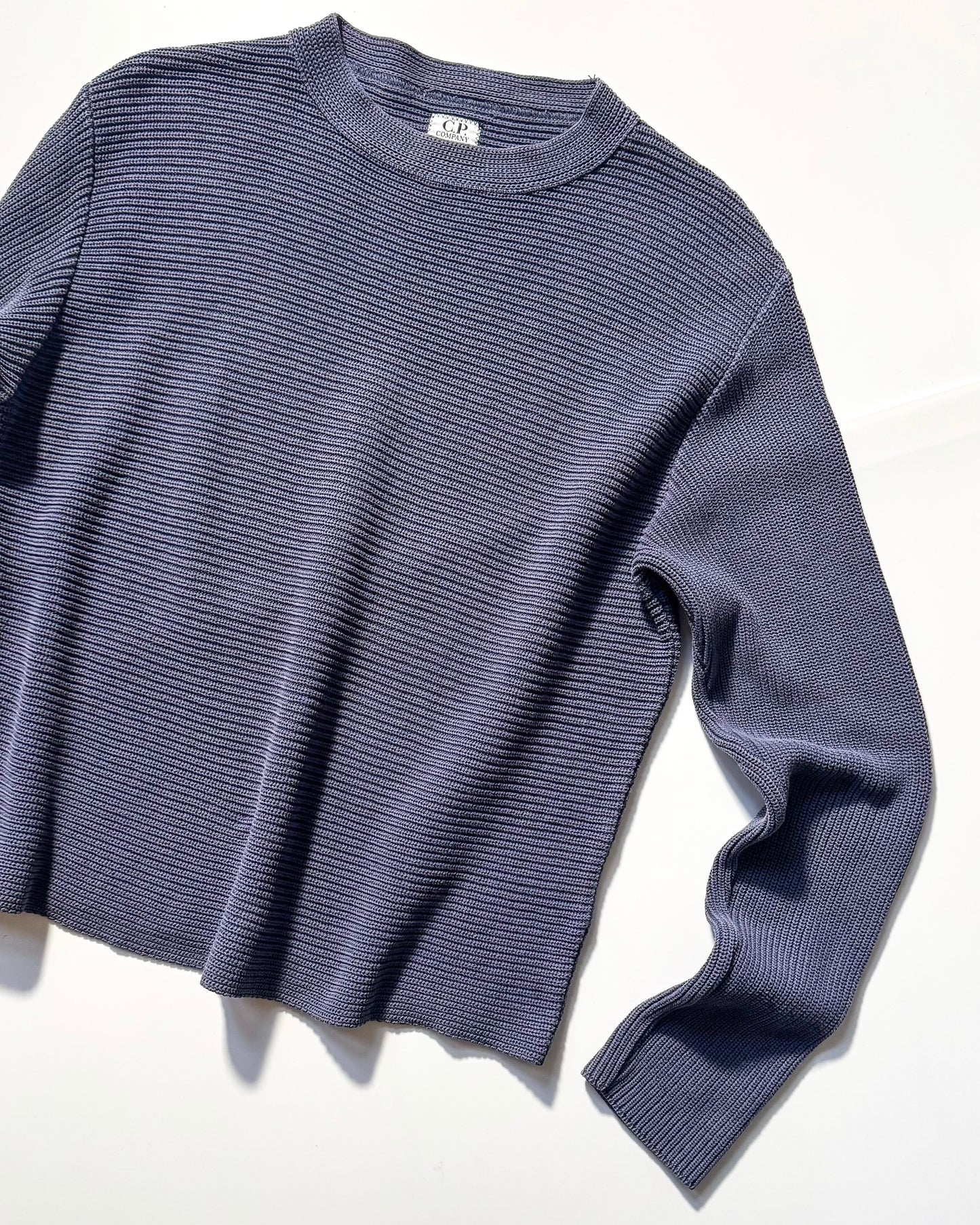 SS01 Horizontal Rib  Cold Grey Knit Jumper ( S~M)