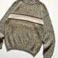 90s Multi Tone Weave Striped Pattern Knit Jumper (~M ~ )