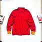 2005 Vintage Americana Sportswear Inspired Spellout Quarter Zip Long Sleeve Polo (S~M)