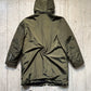 Iridescent Olive Green Asymmetrical Multi Zip Long Coat / Jacket (M~L)